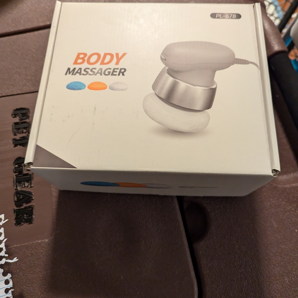 Body Massager with Silver and White Design
